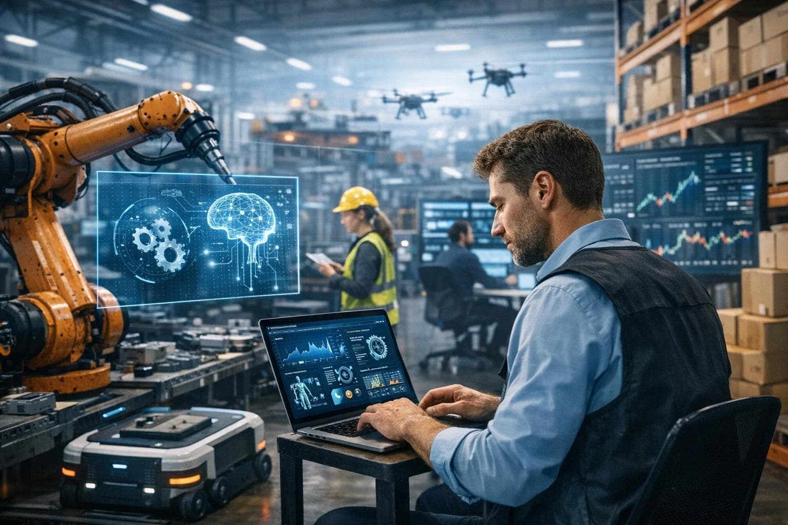 Editorial hero image for Unpacking Artificial Intelligence in Industry and Business: Practical Use Cases Transforming Work